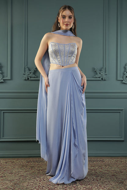 Lilac Drape Skirt Set