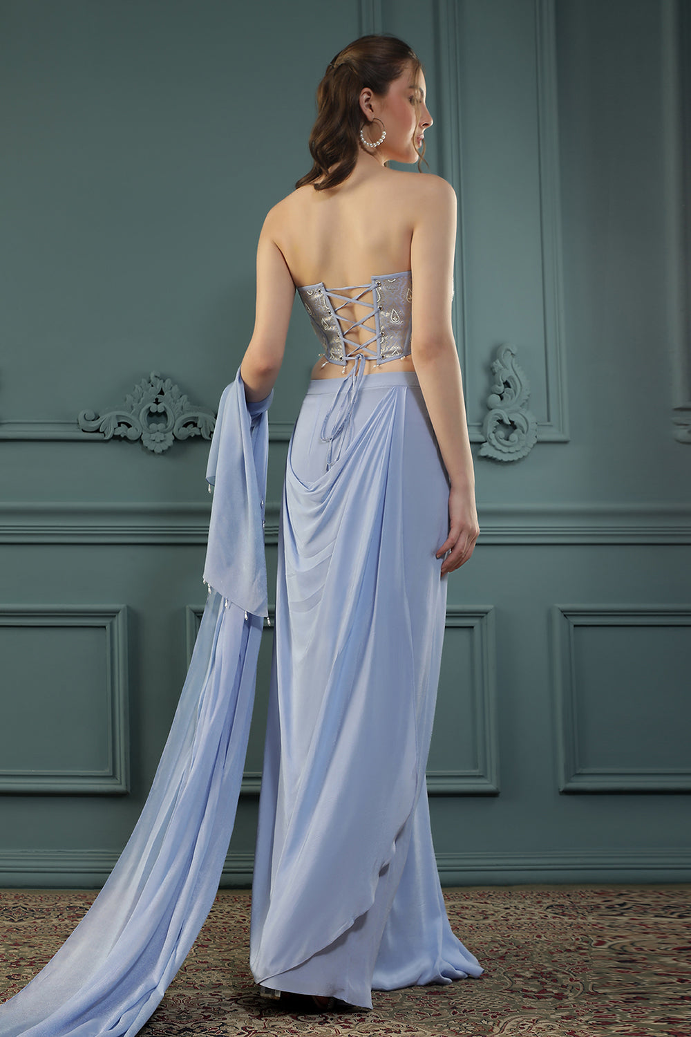 Lilac Drape Skirt Set