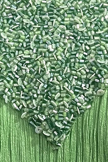 Tea Green Shoulder-Off Gown