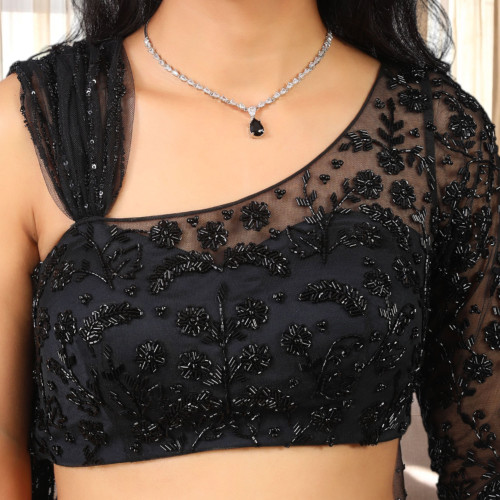 Fishcut Godet Style Black Skirt