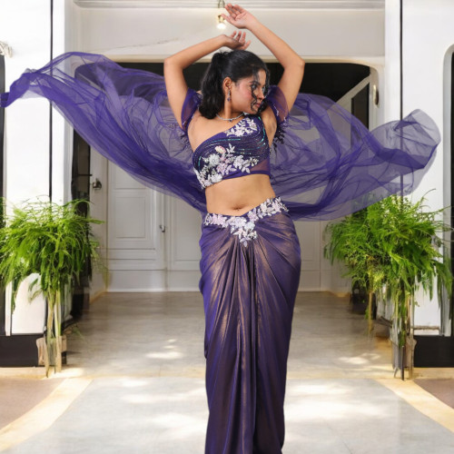 Purple Drape Skirt
