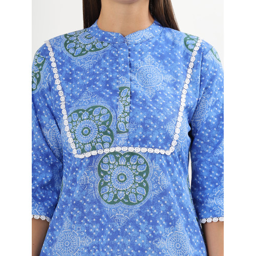 Blue Charm Printed Kurta Set