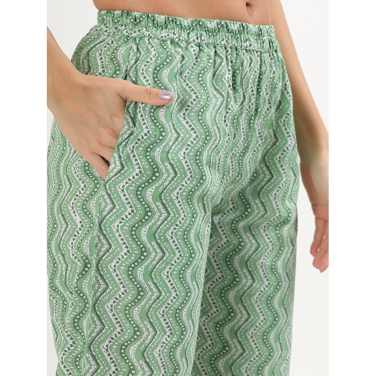 Green Charm Printed Kurta Set