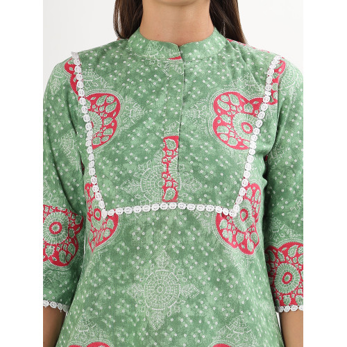 Green Charm Printed Kurta Set