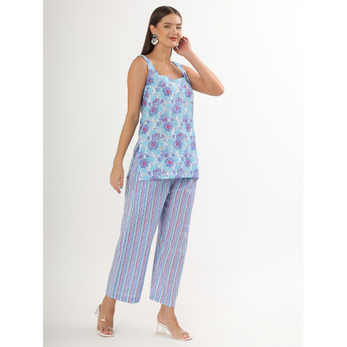 Sky Bloom Strappy Kurta Set
